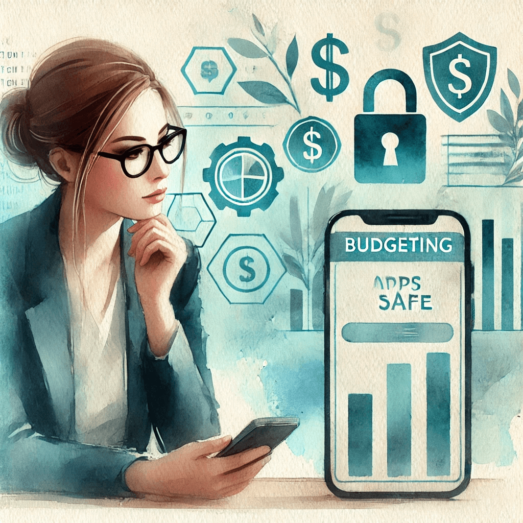 a businesswoman wondering if budgeting apps are safe